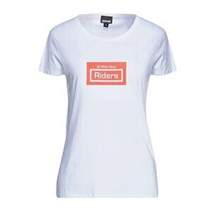 Just Cavalli Riders print short sleeve T shirt white M